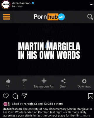 Pornhub ‘Leaked’ Margiela In His Own… Oleh Seseorang?